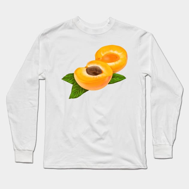 Apricot Long Sleeve T-Shirt by Antonydraws
